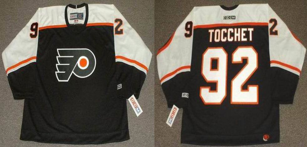 2019 Men Philadelphia Flyers 92 Tocchet Black CCM NHL jerseys